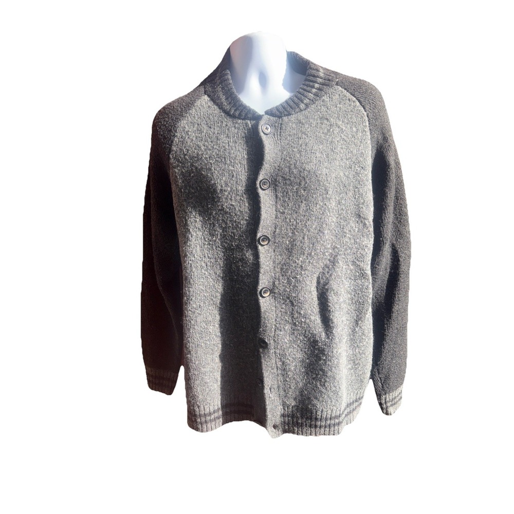 OLD NAVY Men's Cardigan Sweater Gray Wool Blend Size XL